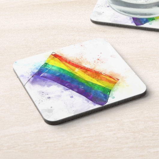 ゲイレインボー旗 コースター (左側)