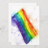 ゲイレインボー旗 招待状 (正面/裏面)