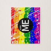 ゲイレインボー生まれフラッグ ジグソーパズル (縦)