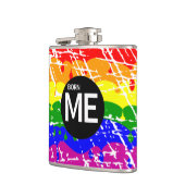 ゲイレインボー生まれフラッグ フラスク (左)