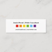 ゲイレインボーLGBTミニマルエレガントリストカード コーリングカード (正面)