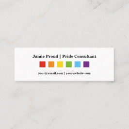 ゲイレインボーLGBTミニマルエレガントリストカード コーリングカード