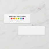 ゲイレインボーLGBTミニマルエレガントリストカード コーリングカード (正面/裏面)