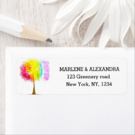 ゲイレインボーLGBTレズビアンプライド水彩ラベル ラベル