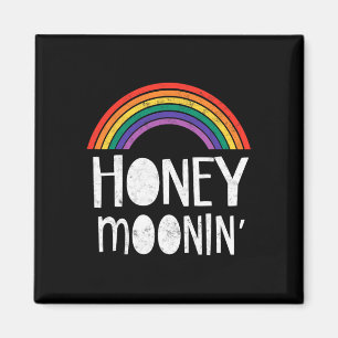 ゲイレズビアンたった今結婚しましたウェディングパーティーTee Lgbt Ho マグネット