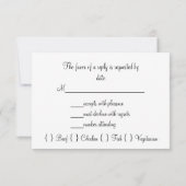 ゲイレズビアンウェディングRSVP金ゴールド、チョコレートブラウン 出欠カード (裏面)