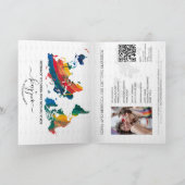 ゲイレズビアンデスティネーションウェディングレインボーワールドマップ 招待状 (内部)