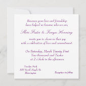 ゲイレズビアンレ結婚インボーズセレモニー招待状 招待状 (裏面)