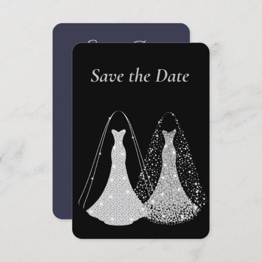 ゲイレズビアン日付カードを保存 セーブザデート (正面/裏面)