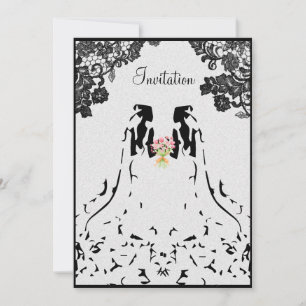 ゲイレズビアン結婚式招待状ウィズツーブライド 招待状