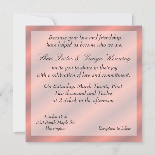 ゲイレズビ結婚アンズセレモニー招待状 招待状 (裏面)