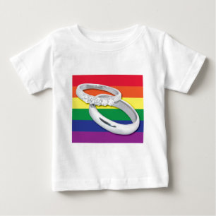ゲイレズ結婚ビアン ベビーTシャツ
