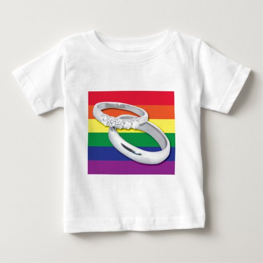 ゲイレズ結婚ビアン ベビーTシャツ (正面)