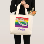 ゲイレズ結婚ビアン ラージトートバッグ (正面(商品))