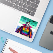 ゲイヴァンパイアインレインボーフラッグウェア シール (ノートパソコンとiPhone)