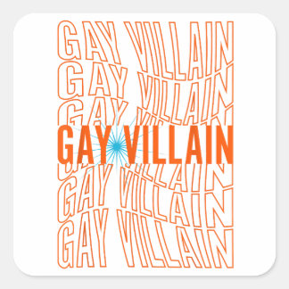 ゲイヴィランおもしろいミームLGBTゲイプライドレズビアンLGBT スクエアシール