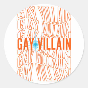 ゲイヴィランおもしろいミームLGBTゲイプライドレズビアンLGBT ラウンドシール
