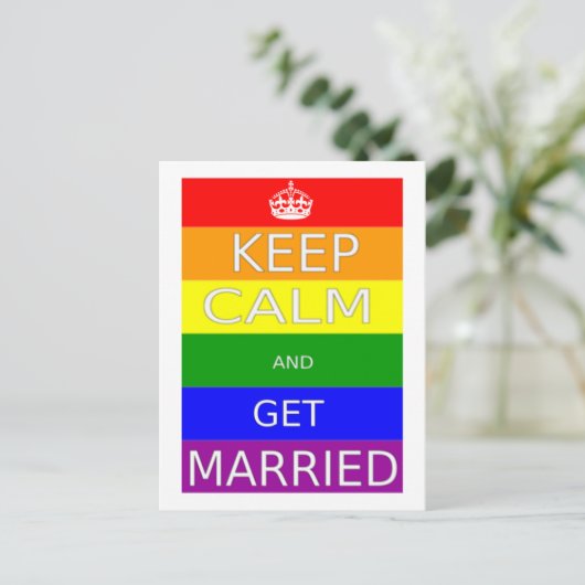 ゲイ保結婚落ち着き結婚した- Postcards ポストカード (スタンド正面)