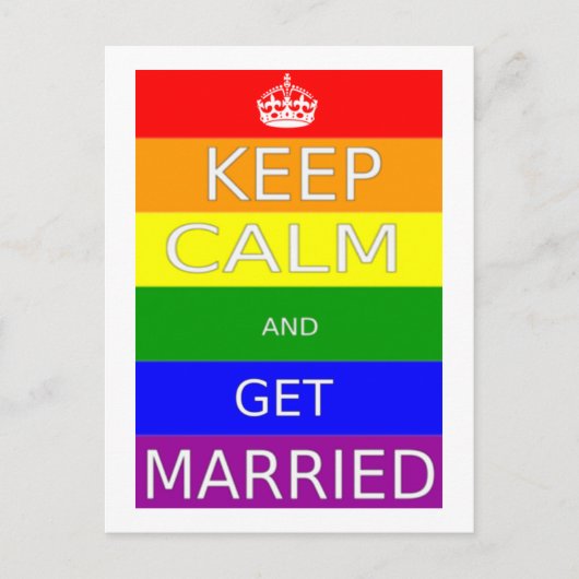 ゲイ保結婚落ち着き結婚した- Postcards ポストカード (正面)