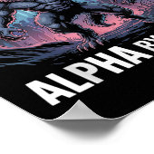 ゲイ偶然アルファバイチョイスおもしろいアルファウルフメモリ ポスター (角)