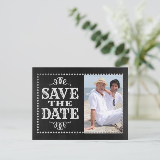 ゲイ写真の保存日付 案内ポストカード (スタンド正面)