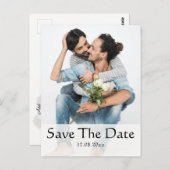 ゲイ同じ性別の写真結婚式の日付を保存 ポストカード (正面/裏面)