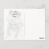 ゲイ同じ性別の写真結婚式の日付を保存 ポストカード (裏面)