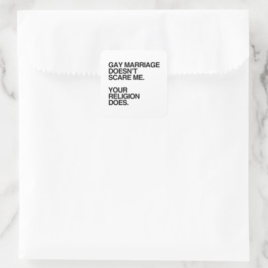 ゲイ同士の結婚で私は怖がらない スクエアシール (バッグ)