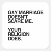 ゲイ同士の結婚で私は怖がらない スクエアシール (正面)