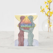 ゲイ同志の結婚か連合Notecard カード (黄色い花)