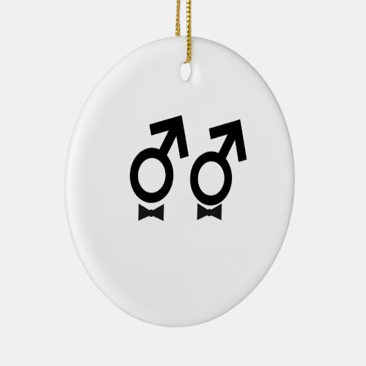 ゲイ同志の結婚のTシャツ セラミックオーナメント (右)