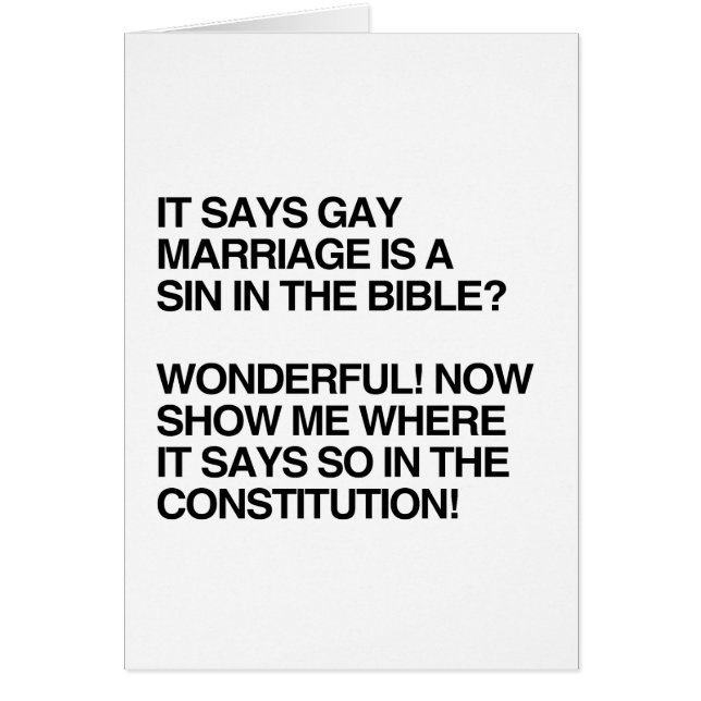 ゲイ同志の結婚は聖書の罪です (正面)