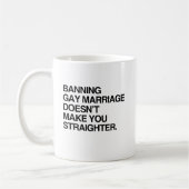 ゲイ同志の結婚を禁止することはよりまっすぐに作りません コーヒーマグカップ (左)