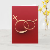 ゲイ同志の結婚 カード (黄色い花)