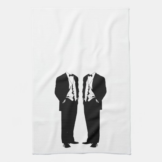 ゲイ同志の結婚 キッチンタオル (縦)