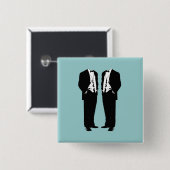 ゲイ同志の結婚 缶バッジ (正面&裏面)