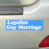 ゲイ同志の結婚- .PNG --を法律化して下さい バンパーステッカー (車上)