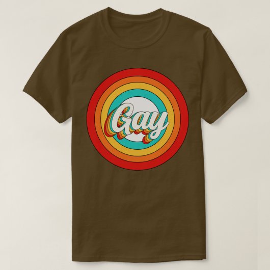 ゲイ名シャツヴィンテージゲイ円 Tシャツ (デザイン正面)
