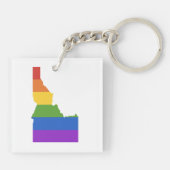 ゲイ地図アイダホ州| キーホルダー (裏面)