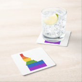 ゲイ地図アイダホ州| スクエアペーパーコースター (インサイチュ)