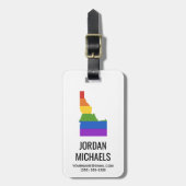 ゲイ地図アイダホ州| ラゲッジタグ (正面縦)