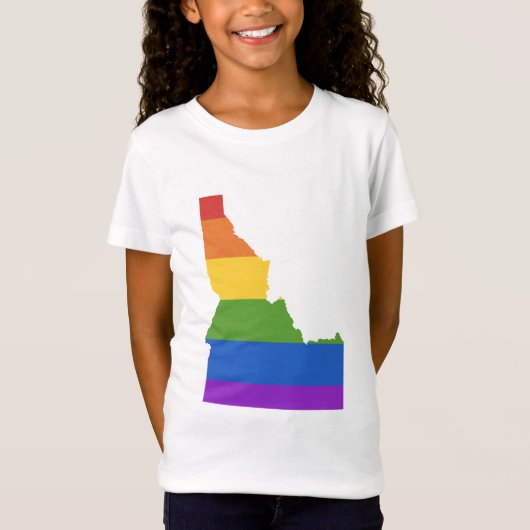 ゲイ地図アイダホ州| Tシャツ (正面)