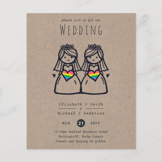 ゲイ女子結婚マンガのグルームズおもしろい手書き (正面)