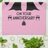 ゲイ女子結婚記念日 キッチンタオル (折り畳み)