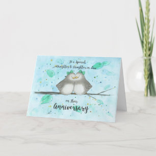 ゲイ娘と妻のアニバーサリーカワイラブバード カード