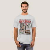 ゲイ宇宙、ヴィンテージ&レトロゲイ男性漫画ポスター Tシャツ (正面フル)