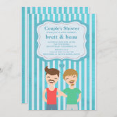 ゲイ対シャワー招待状 招待状 (正面/裏面)