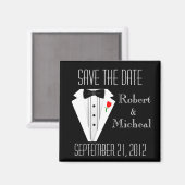 ゲイ式 – タキシード – ブラックタイ結婚ズ マグネット (正面/裏面)