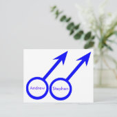 ゲイ愛好家のカスタマイズ可能はがき ポストカード (スタンド正面)