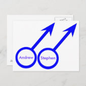 ゲイ愛好家のカスタマイズ可能はがき ポストカード (正面/裏面)